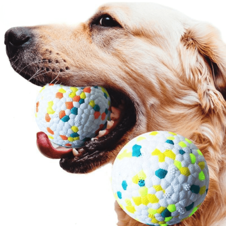 Indestructible Dog Chew Toy - Interactive Rubber Chew Ball with Colorful Cloud Pattern, High Elasticity for Aggressive Chewers, All Dog Breeds & Sizes, Durable Non-Toxic Dog Ball for Teeth Cleaning & Mental Stimulation, Dog Toy, Aggressive Chewer Deterren