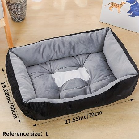 Orthopedic Plush Dog Bed for All Seasons - High Rebound, Comfortable Support, White PP Filled, 13.58" x 27.56" x 70.87", Ideal for Small to Large Breeds