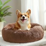 Soft Plush Round Pet Bed For Dogs, Dog Bed Warming Autumn Winter Indoor Sleeping Cozy Kennel
